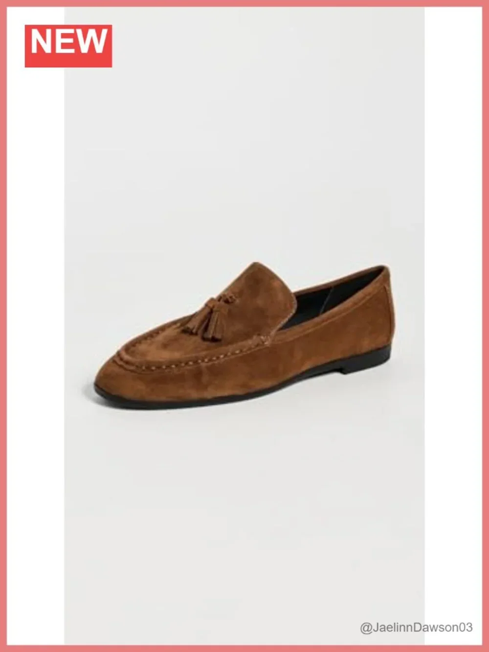Suede Fringe Tassel Loafer Moc Toe Stitching Padded Footbed